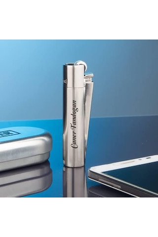 Clipper Kişiye Özel Metal Çakmak Baskı li ve Özel Kutulu Altın