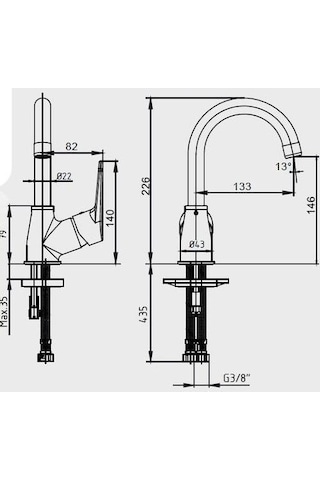 Eca 102188126 Spylos Kuğu Lavabo Bataryası