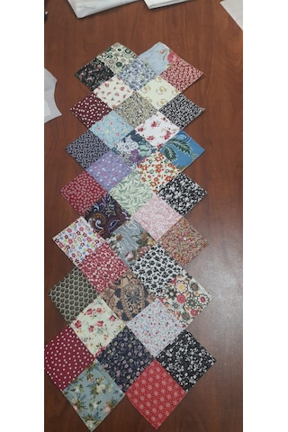 El İşi Patchwork Kırk Yama Runner Çok Renkli
