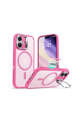 Esr Apple Uyumlu iPhone 17 Classic Hybrid Magsafe Standlı Kılıf-kamera Kontrol Buton - Pembe Pembe