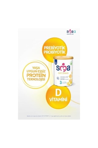 Sma Optipro 3 Devam Sütü 1-3 Yaş, 800 G