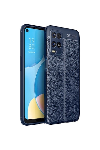 Oppo A54 4G Kılıf Zore Niss Deri Desenli Silikon Kılıf