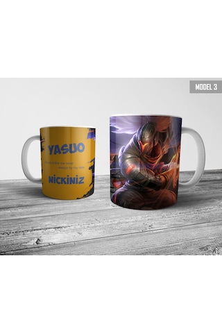 Yasuo Kişiye Özel İsimli Kupa Bardak (League Of Legends, Lol)