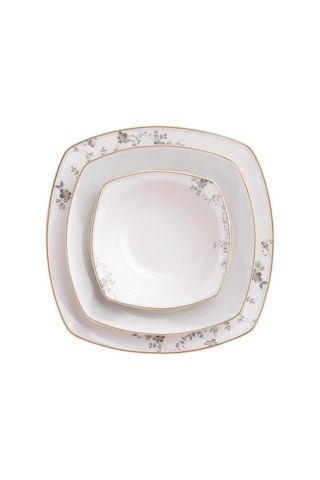 Korkmaz Mona Collection 60 Parça Kare Yemek Takımı A8130