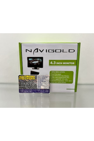 Navigold Ds-4312 Oto Araç Kamera Görüntü Monitörü Geri Görüş