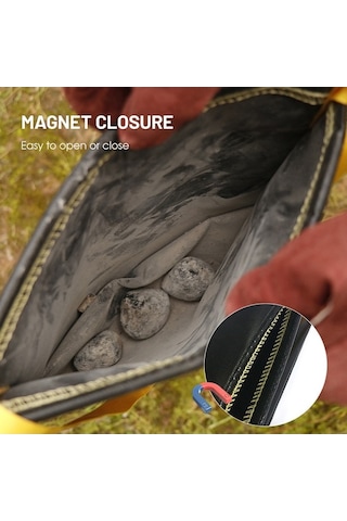 Besthome1 Geniş Kapasiteli Yangın Engelleme Çanta, Mangal Kömürü & Kamp Malzemeleri İçin Dayanıklı Siyah