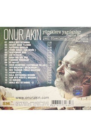 Müzik Cd'sidir Plak Değildir Cd Onur Akın Yüreklere Yazılanlar