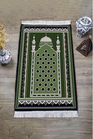 Dijital Baskı Kaymaz Tabanlı Yıkanabilir Püsküllü Seccade Scd0003 Renkli