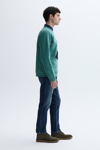 Mudo Erkek Erkek Yeşil Nakışlı Bisiklet Yaka Sweatshirt 1265073