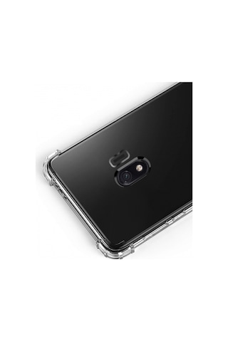 Blogy Galaxy J4 İle Uyumlu Crystal Fit Kılıf Crystal Clear