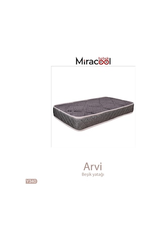 Arvi Yaylı Lüks Beşik Yatağı 70x110cm Bebek Yatağı