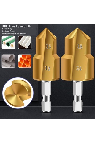 Samdoo 19mm-24mm-31mm 3'lü Bor Grup: Yüksek Karbon Çelikten Yapılmış Ppr-pvc Boru Genişletici, Hızlı Montaj İçin Elektrik Matkap Uyumlu Adımlı Uçlar
