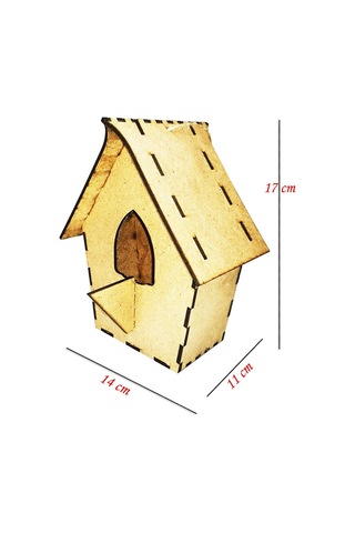 3d Ahşap Boyama Maketi Kuş Evi Maket Etkinlik Oyunu