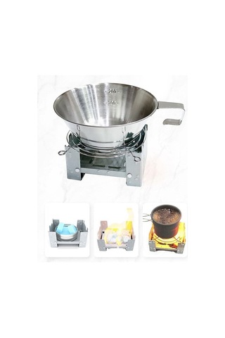 Pazly Taşınabilir Katlanır Kamp Barbekü B B - Yürüyüş Ve Seyahat Için Pratik Gri