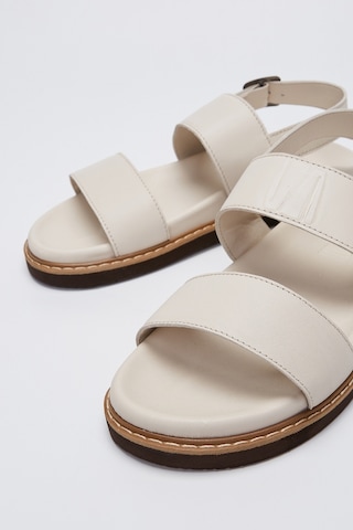 Valmenti Savino Erkek Kırık Beyaz Hakiki Deri Duz Sandalet 876 04-val Erk Sndlt Y23 Beyaz