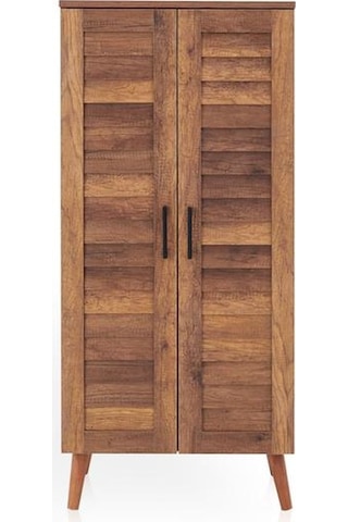 Just Home Panjur Görünümlü Çok Amaçlı Dolap - Barok Ceviz Barok Ceviz