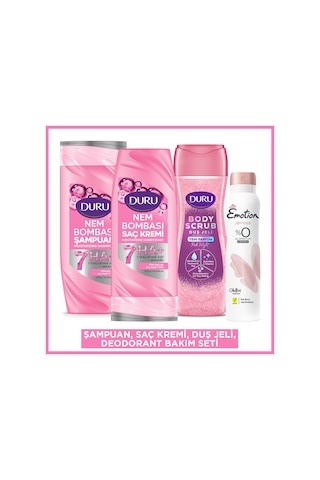 Duru Nem Bombası Şampuan,saç Kremi,duş Jeli & Kadın Deodorant Güçsüz