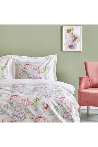 Karaca Home Melosa Pembe %100 Pamuk Tek Kişilik Nevresim Takımı