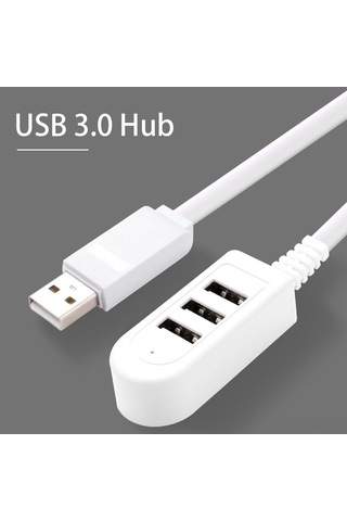 Ximistore9 Usb 3.0 Hub 3 Portlu, 0.25m Kablolu, Hızlı Veri Transferi, Isı Dağıtımı, Taşınabilir Beyaz Usb Çevirici