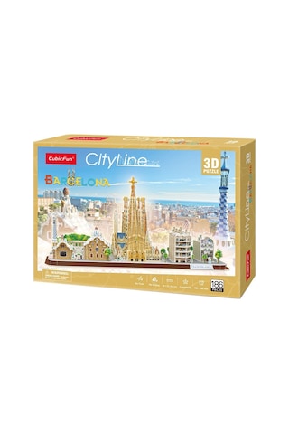 MC256H Cubic Fun, City Line - Barcelona - İspanya , 3 Boyutlu Pu