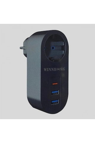 2 Usb,1 Type-c Girişli 1'li Çocuk Korumalı,ısıya Karşı Dayanıklı 2500watt Termal Akım Korumalı Priz