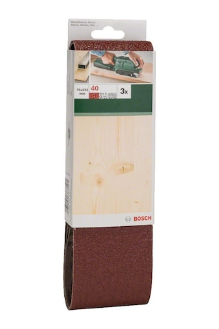 Bosch Tank Zımpara Kağıdı 3'lü, 75 x 533 mm 40 Kum 2609256216