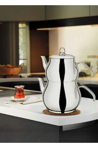 Yunusoğlu Home Hüma Midi Boy Çelik Çaydanlık Takımı Diğer