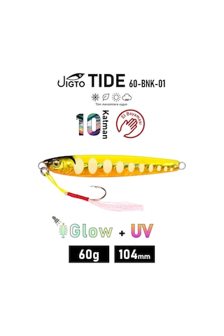 Jig, Zoka, Suni Yem, Glow Uv Metal Jig, 60gr 10cm Jıgto Tide 60