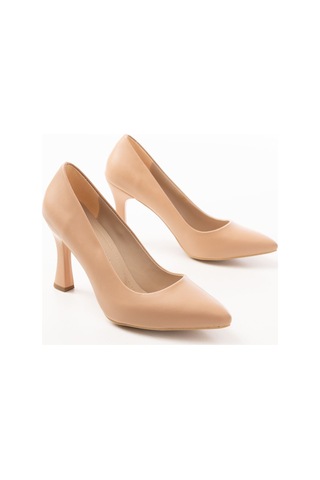 St-001 Nut Günlük 9 Cm Topuklu Bayan Stiletto Ayakkabı Renksiz