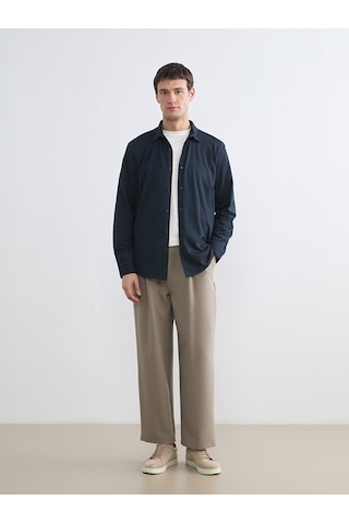 Lcw Vision Lacivert Regular Fit Erkek Dokulu Gömlek