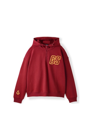 Gsstore Galatasaray Kadın Yarım Zip Hoodie K252107 Bordo