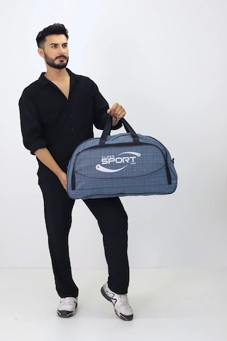 Kabin Boy Hostes Tipi Spor Valiz Seyahat Tatil El Ve Omuz Askılı Günlük Kullanım Ve Kıyafet Çantası Mavi