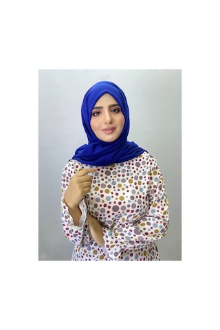 Aldaiyr Hijab Kadın Bambu Kraş Mavi Saks