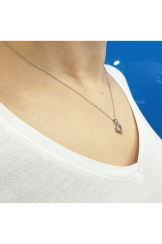 Lova Pırlanta Taşlı Kalp Kolye - 2040140