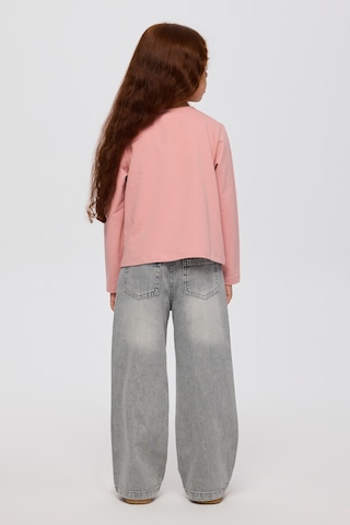 Panço Kız Çocuk Cep Detaylı Düğmeli Örme Pembe Hırka 2521GK82003