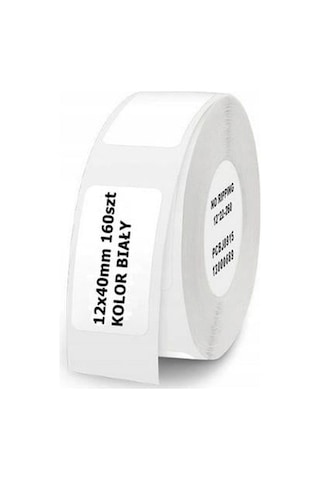 Niimbot T12x40mm 155 Adet Beyaz Etiket D11, D110, D101, H1s