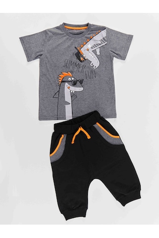 Denokids Summer Fun Erkek Çocuk T-shirt Kapri Takım Çok Renkli
