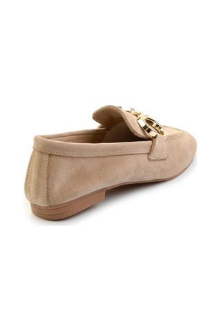 Bambi Vizon Leather Kadın Loafer Ayakkabı K01763771002 Vizon