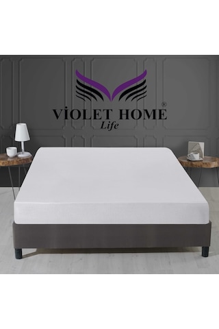 Violethome Sıvı Geçirmez Pamuklu Fitted Alez (Tüm Bedenler) Beyaz