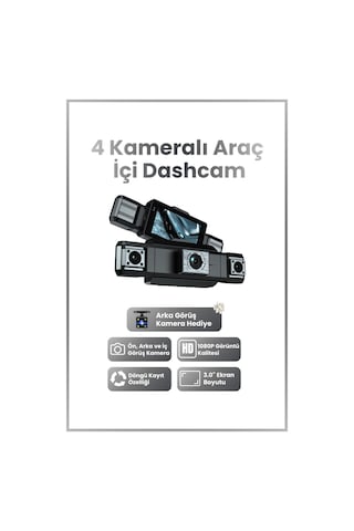 Harvox 9720 Araç Içi Hd Kamera 4 Kameralı Wifi Özellikli 1080p Full Hd Gece Görüşlü G-sensör Dashcam