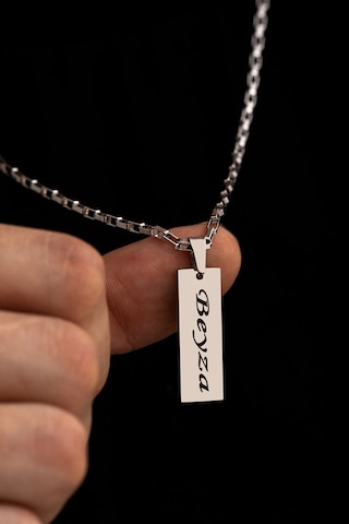 Vogutima Vog İsim Yazılan İnce Uçlu Sevgiliye,babaya,arkadaşa Çelik Kolye