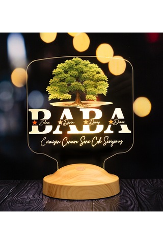 Babalar Günü Hediyesi, Babaya Hediye, Evimizin Çınarı Gece Lamba