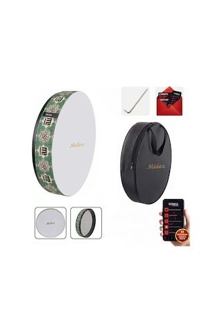 Midex Br-411 Kaliteli Bendir Def Akort Ayarlı El Tutma Oyuklu Çantalı