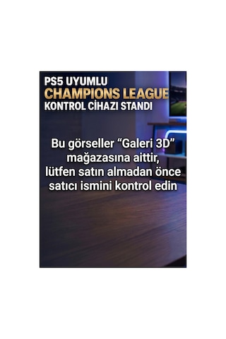 Ps5 Dualsense Oyun Kolu Standı 3d Baskı Futbol Topu Kol Tutucu Dekoratif Şampiyonlar Ligi Stand