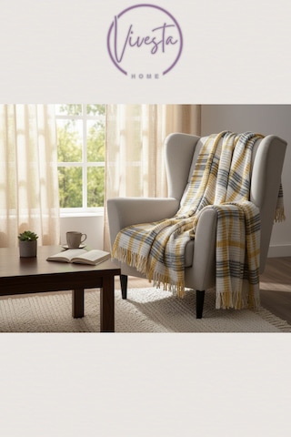 Scotch Battaniye 180 220 Cm Lüks, Yumuşacık Ve Sıcak Tutucu Konfor Battaniyesi Sarı