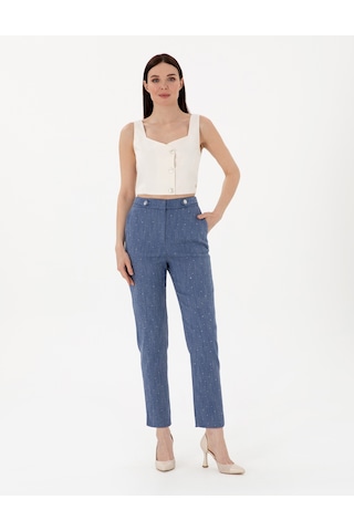 Pierre Cardin Kadın İndigo Pantolon 50306487-vr028 Indigo