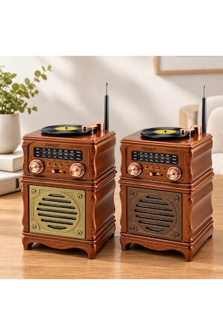 Retro Radyo Hoparlör Am Fm Sw Bluetooth Usb Type-c Şarjlı