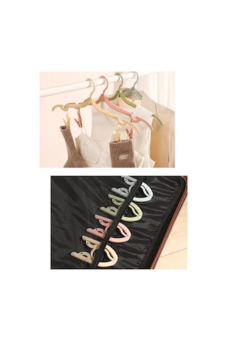 Lunext Katlanabilir Seyahat Elbise Askısı 398559552 Yeşil