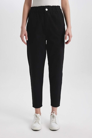 DeFacto Paperbag Gabardin Kumaş Pantolon Yüksek Bel Cepli Basic Düz Standart Paça S2790AZ24SMBK27