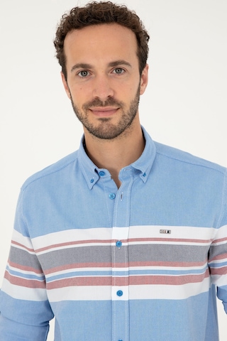U.s. Polo Assn. Erkek Saks Gömlek Desenli 50288373-vr045 Saks